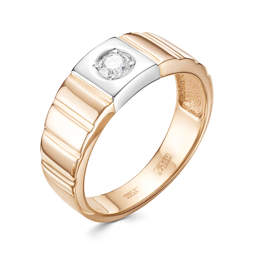 Кольцо, золото, бриллиант, 01-0096